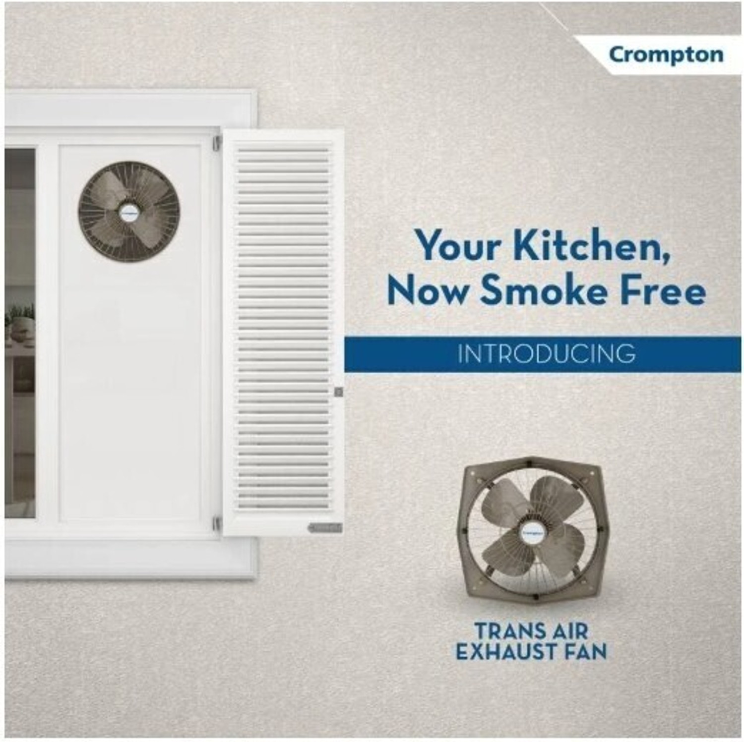 Image of Crompton Trans Air 12 inch | Kitchen Use | Bathroom Use 300 mm Exhaust Fan
