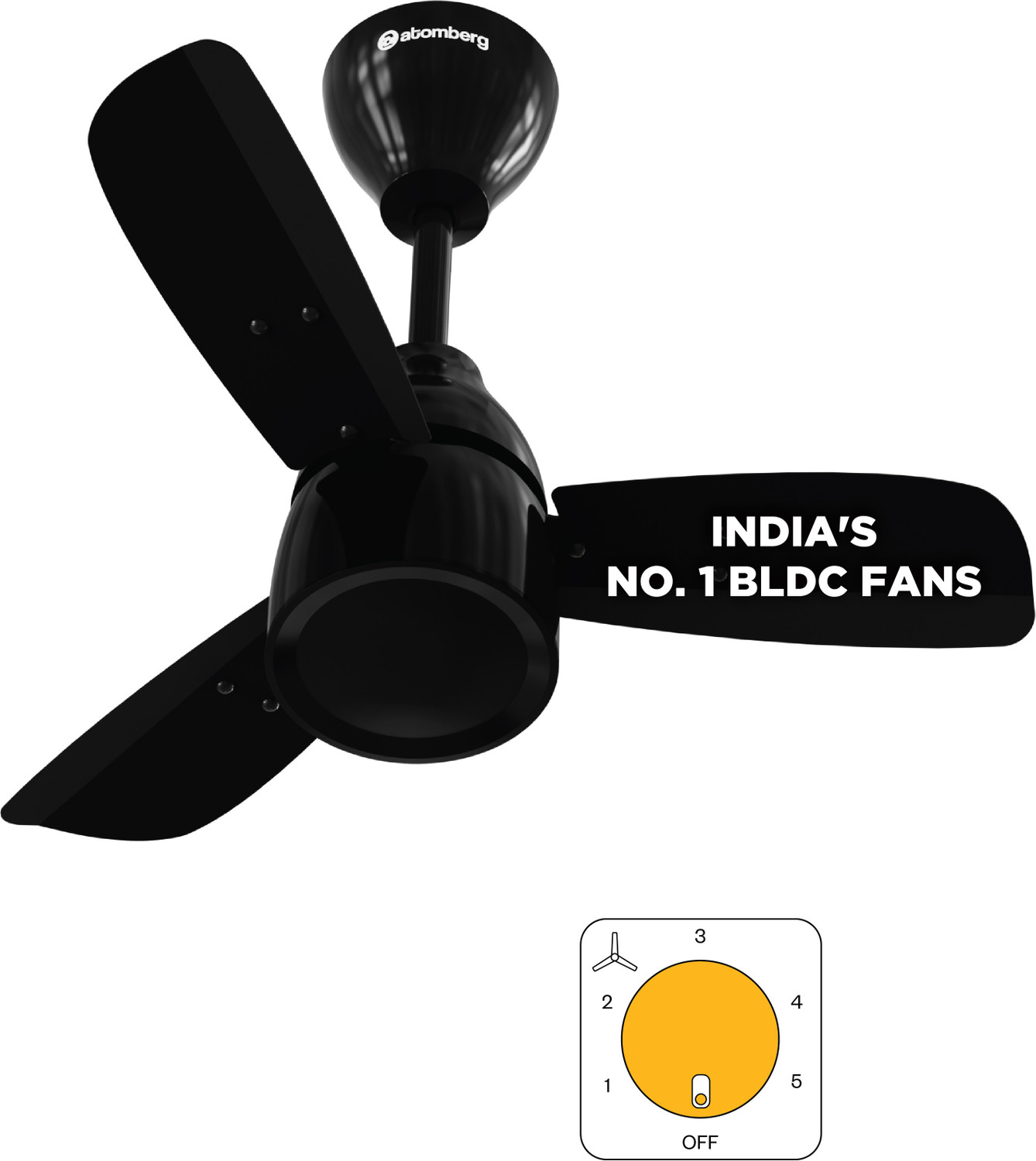 Image of Atomberg Renesa Prime Regulator Operated (No Remote)High Air DeliveryLow Noise with 3 Year Warranty BLDC Motor 600 mm Ceiling Fan