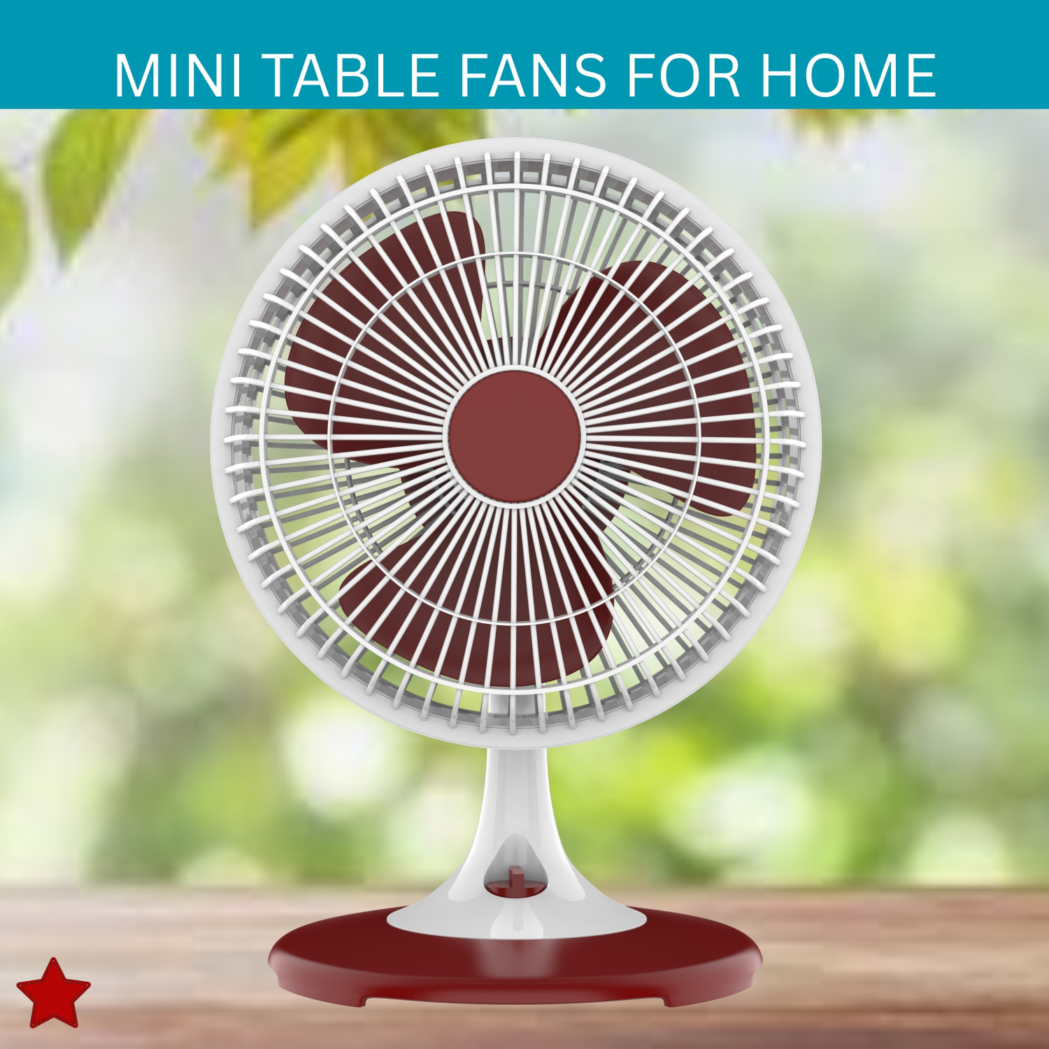 Image of SYARA 300mm(12Inch.) Mini AC Cooler Fan, Small Evaporative Air Table Fan For HomeB343 Silent Operation 300 mm Table Fan
