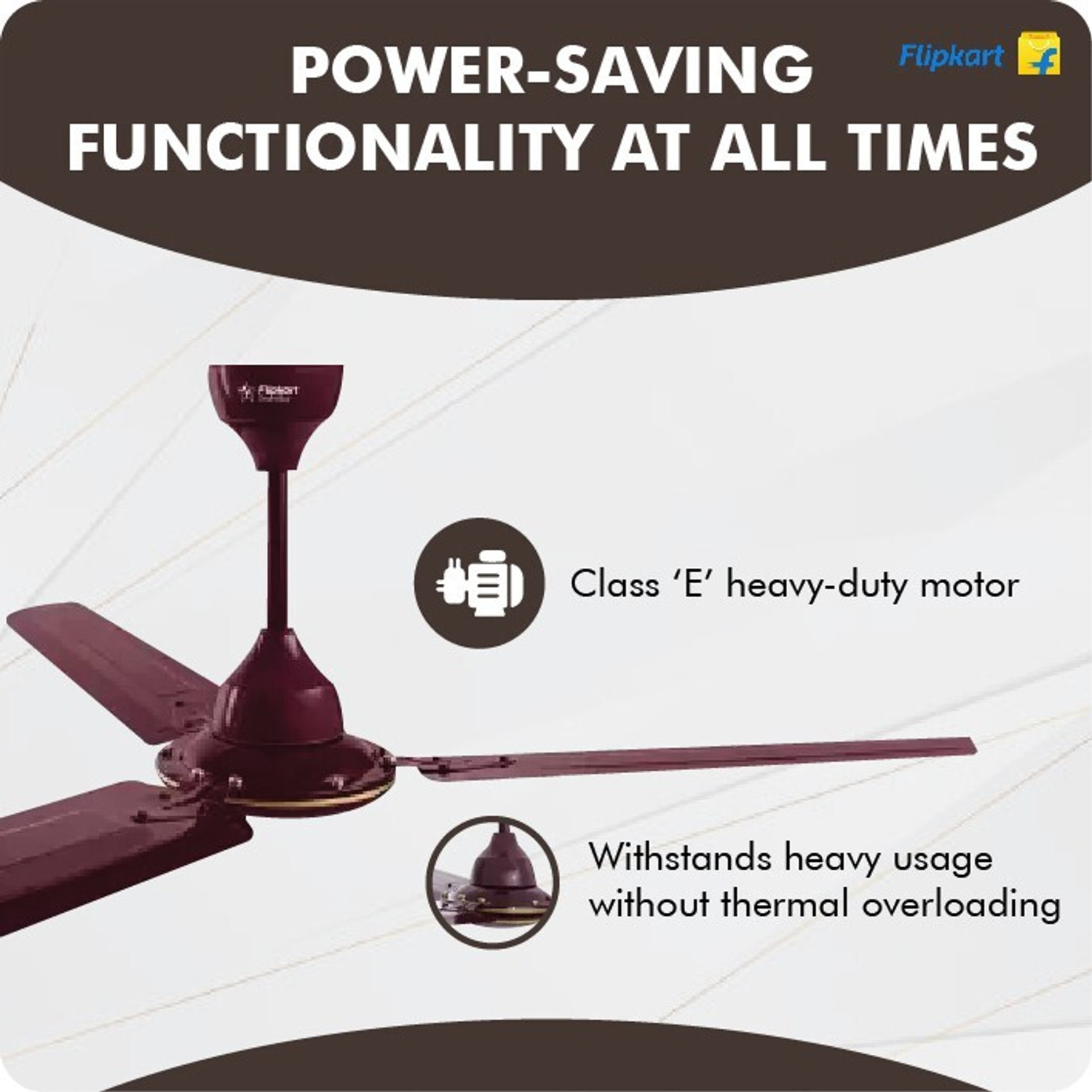 Image of Flipkart SmartBuy FKSBFAN1200CB with 2 Year Warranty Silent Operation 1200 mm Ceiling Fan