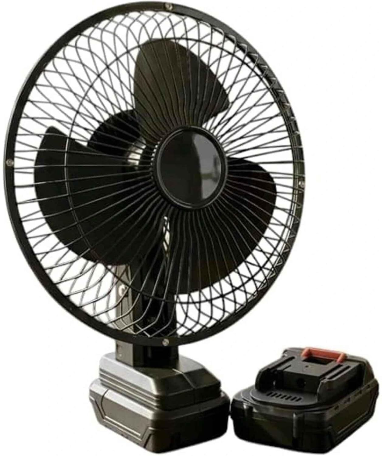 Image of WIFTON Portable Rechargeable Table Fan with 2 Batteries & Charger with 1 Year Warranty Energy Saving, High Air Delivery, Silent Operation 1200 mm Table Fan