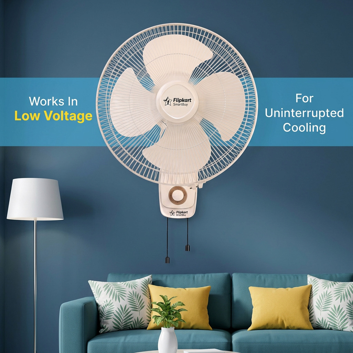 Image of Flipkart SmartBuy Potent | High Speed with 12 Months Warranty 300 mm Wall Fan