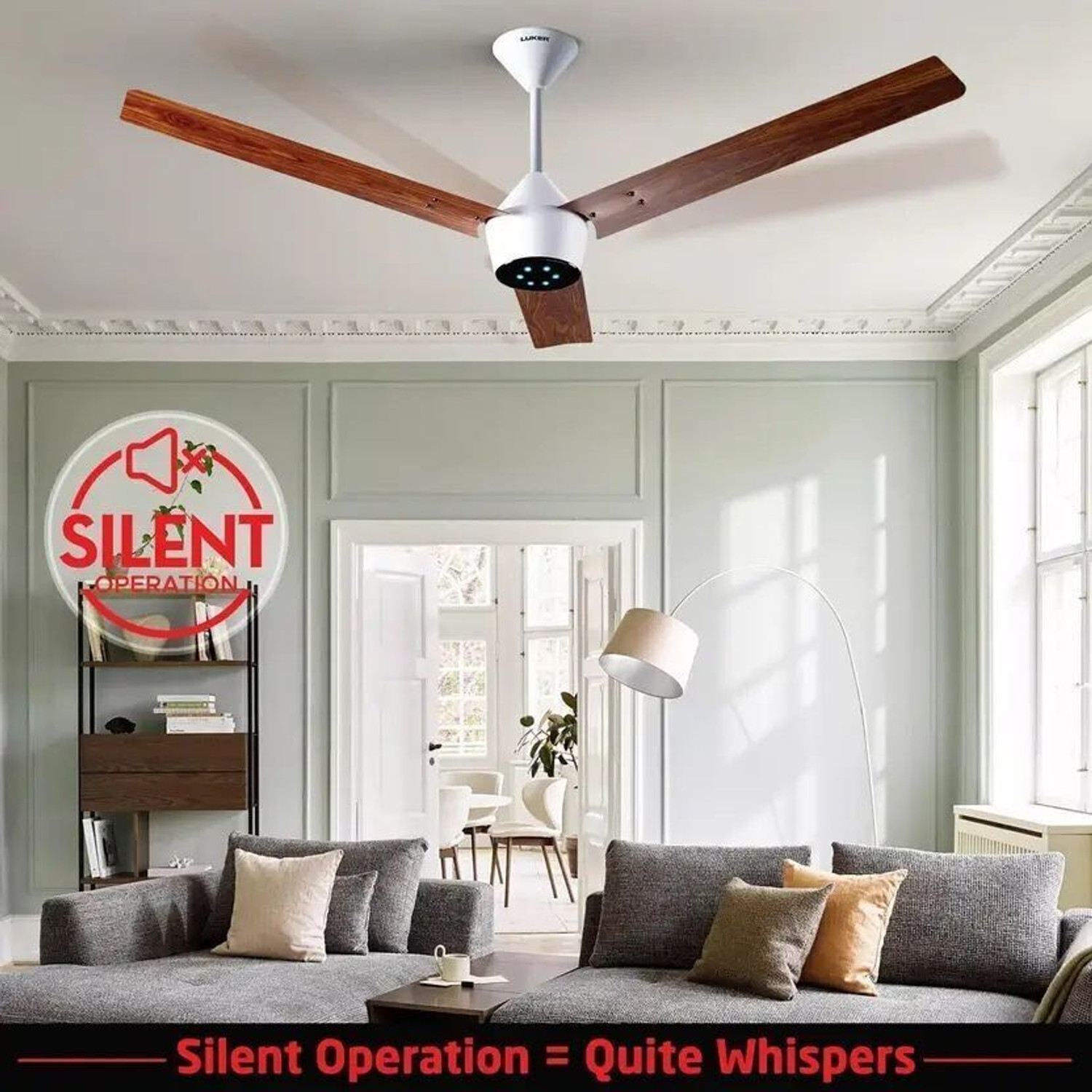 Image of LUKER USA Panther 1200mm BLDC Ceiling Fans with Remote with 3 Year Warranty 1200 mm Ceiling Fan