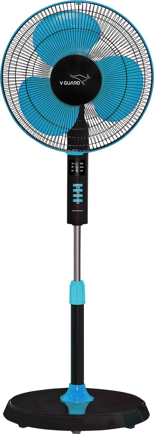 V-Guard Esfera Remote | 3 Blade | Blue Black with 2 Year Warranty Remote Controlled 400 mm Pedestal Fan