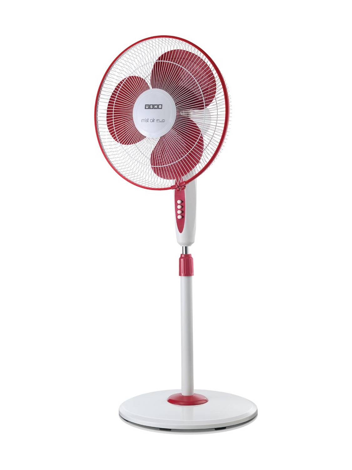 USHA Mist Air Flo with 2 Year Warranty Anti Rust, High Air Delivery, With LED Indicators 400 mm Pedestal Fan