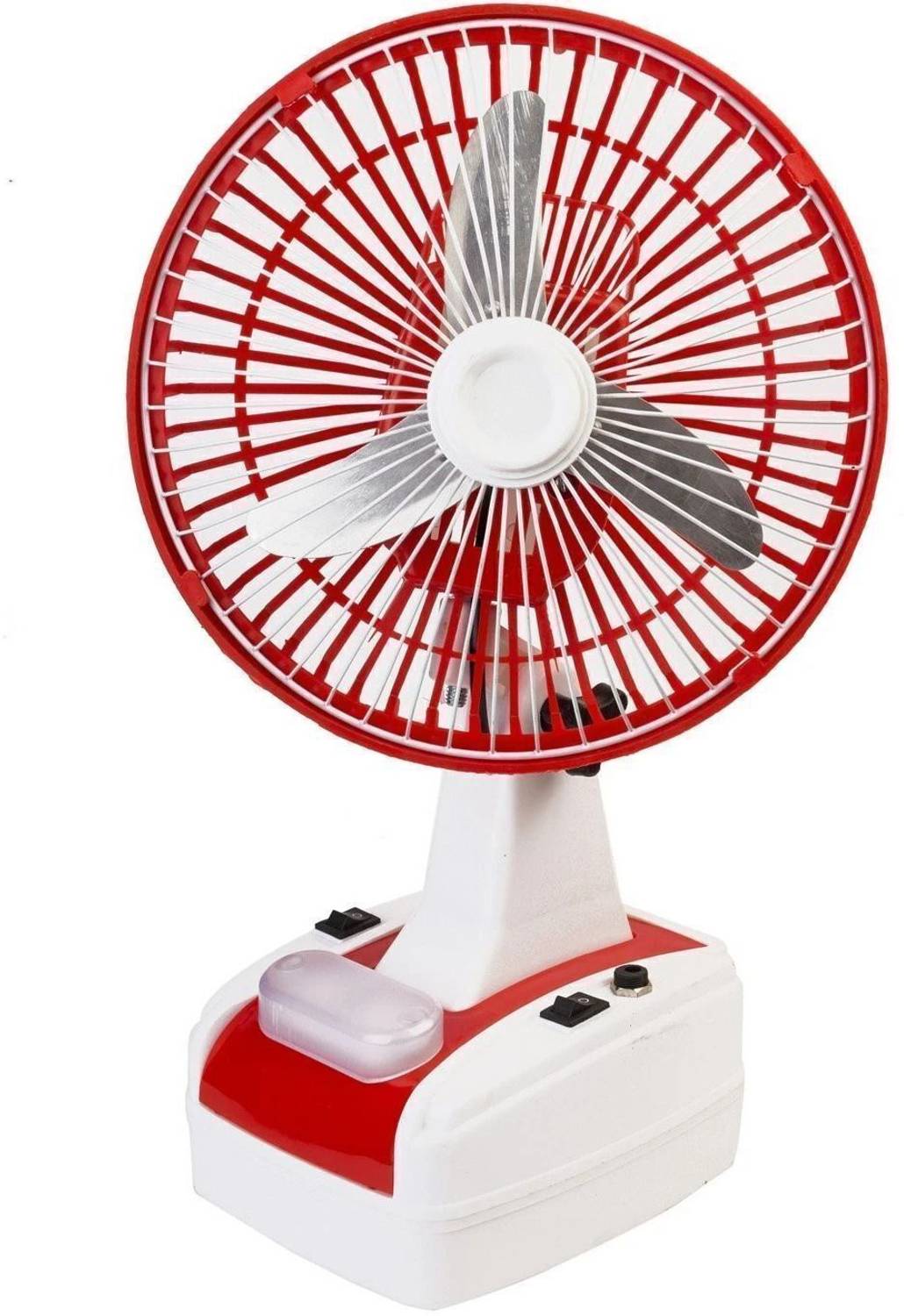 GLOBEX Rechargeable table fan | LED Light | High Speed | Economy Ultra High Speed 400 mm Table Fan
