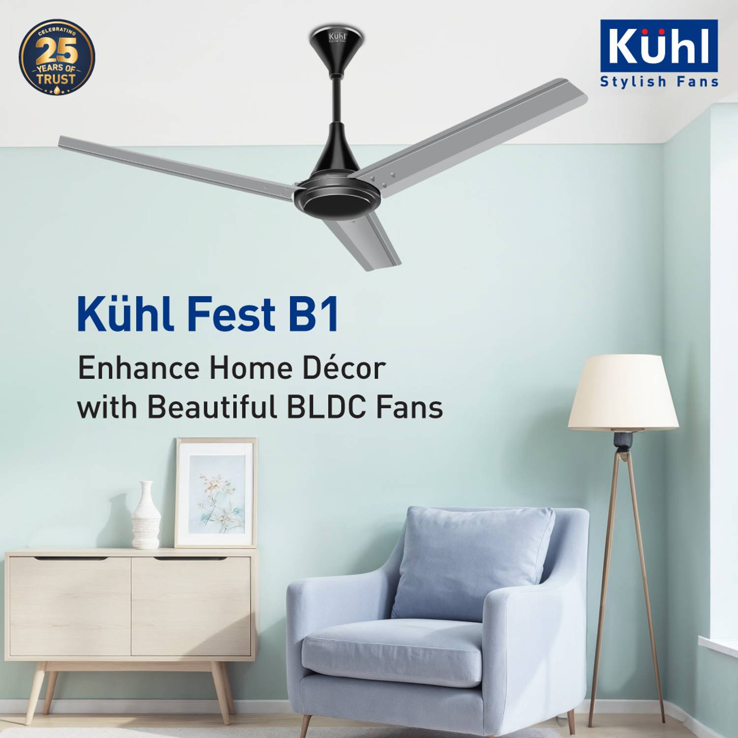 KUHL Fest B1 BLDC Ceiling Fan 1200mm - Image 2