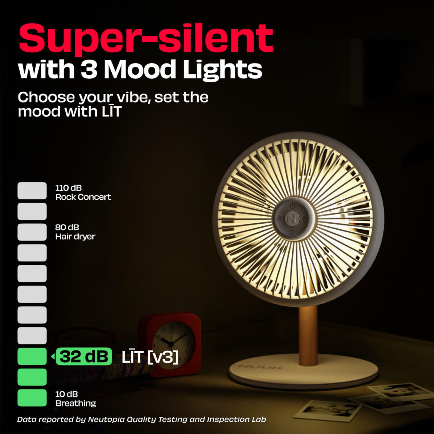 Image of Nuuk LIT v3 with 1 Year Warranty BLDC Motor 153.4 mm Table Fan