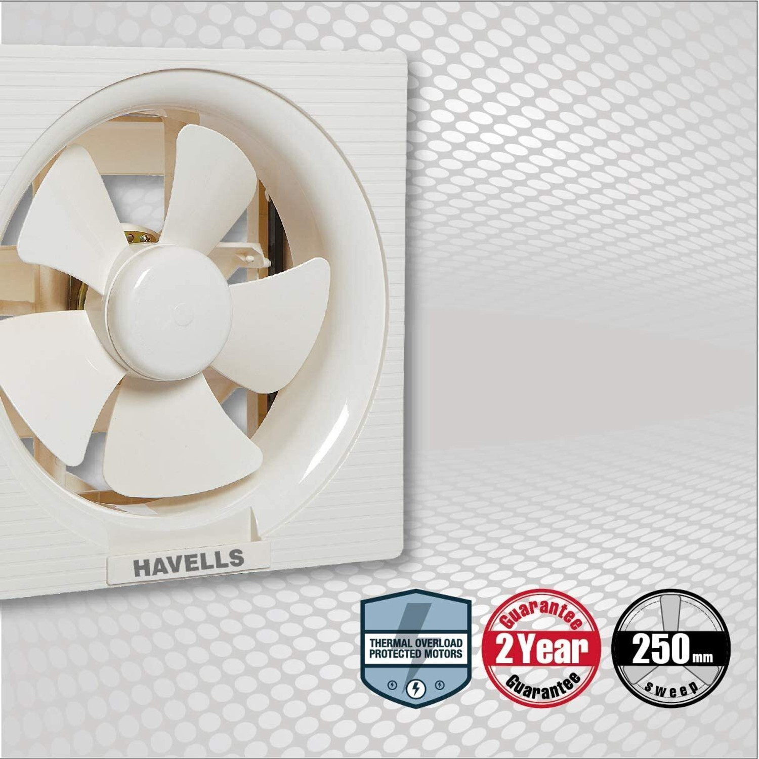 Image of HAVELLS Ventil Air DX, Suitable for Bathroom with 2 Year Warranty 200 mm Exhaust Fan