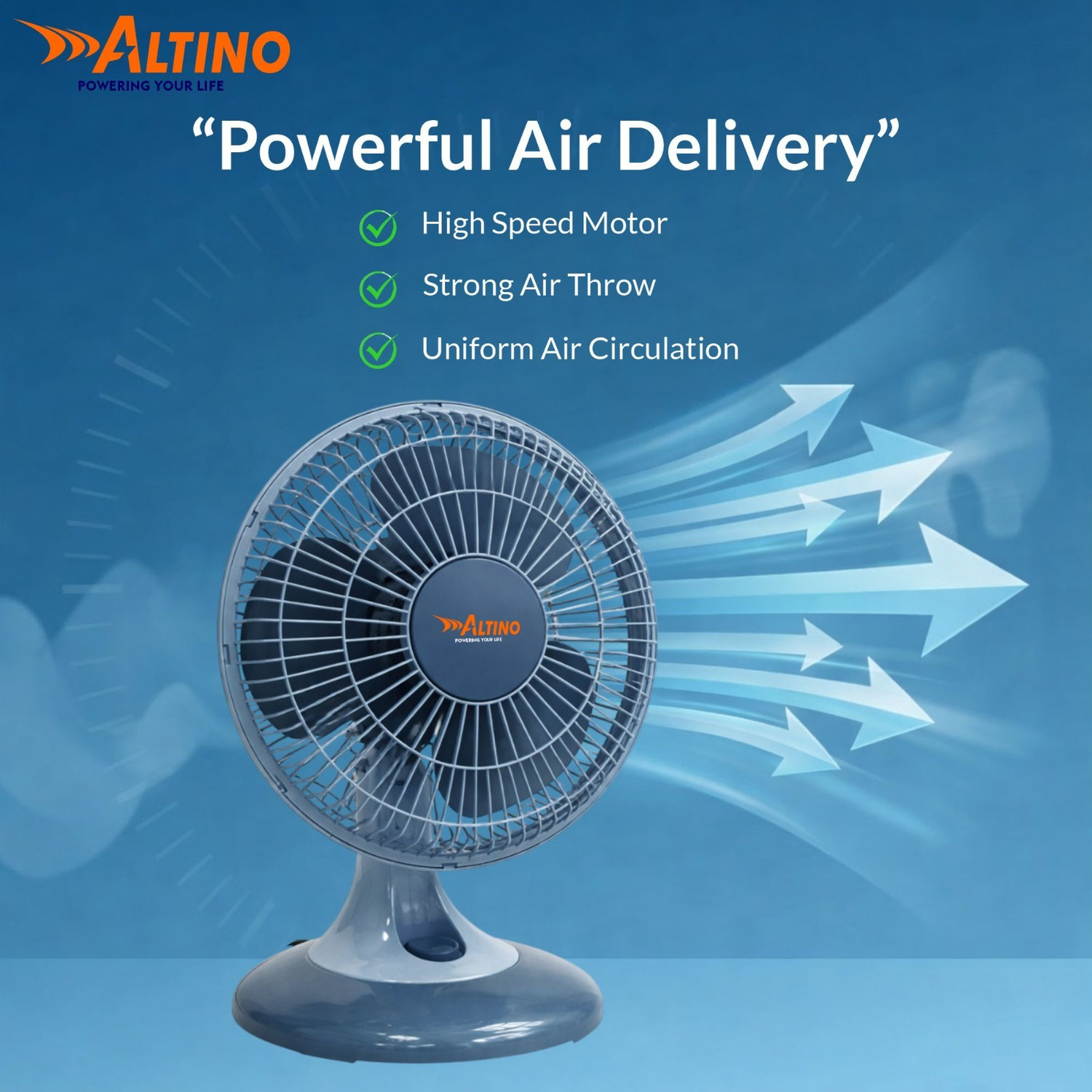 Image of ALTINO Table Fan 9Inch-28 with 1 Year Warranty 225 mm Table Fan