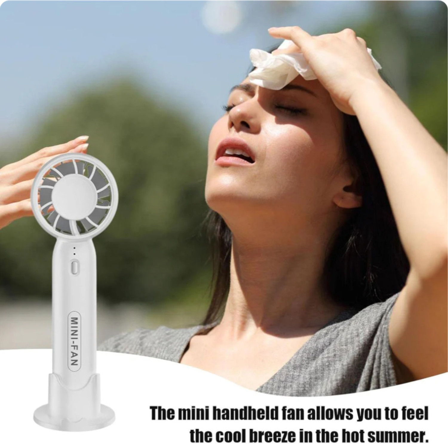 Image of TUNISKY Portable Mini Cooling Fan USB Rechargeable, Compact Personal Fan for Home with 1 Months Warranty 200 mm Table Fan