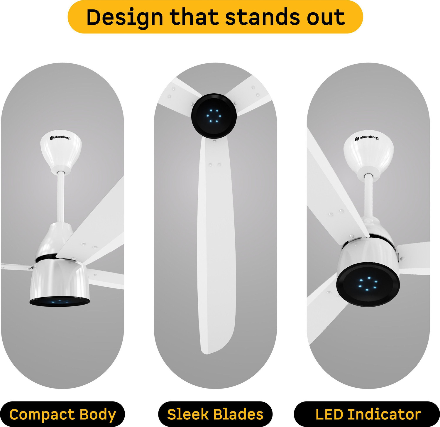 Image of Atomberg Renesa Prime Remote|High Air Delivery|LED Speed Indicator|Low Noise|Sleek Design with 3 Year Warranty BLDC Motor with Remote 1400 mm Ceiling Fan