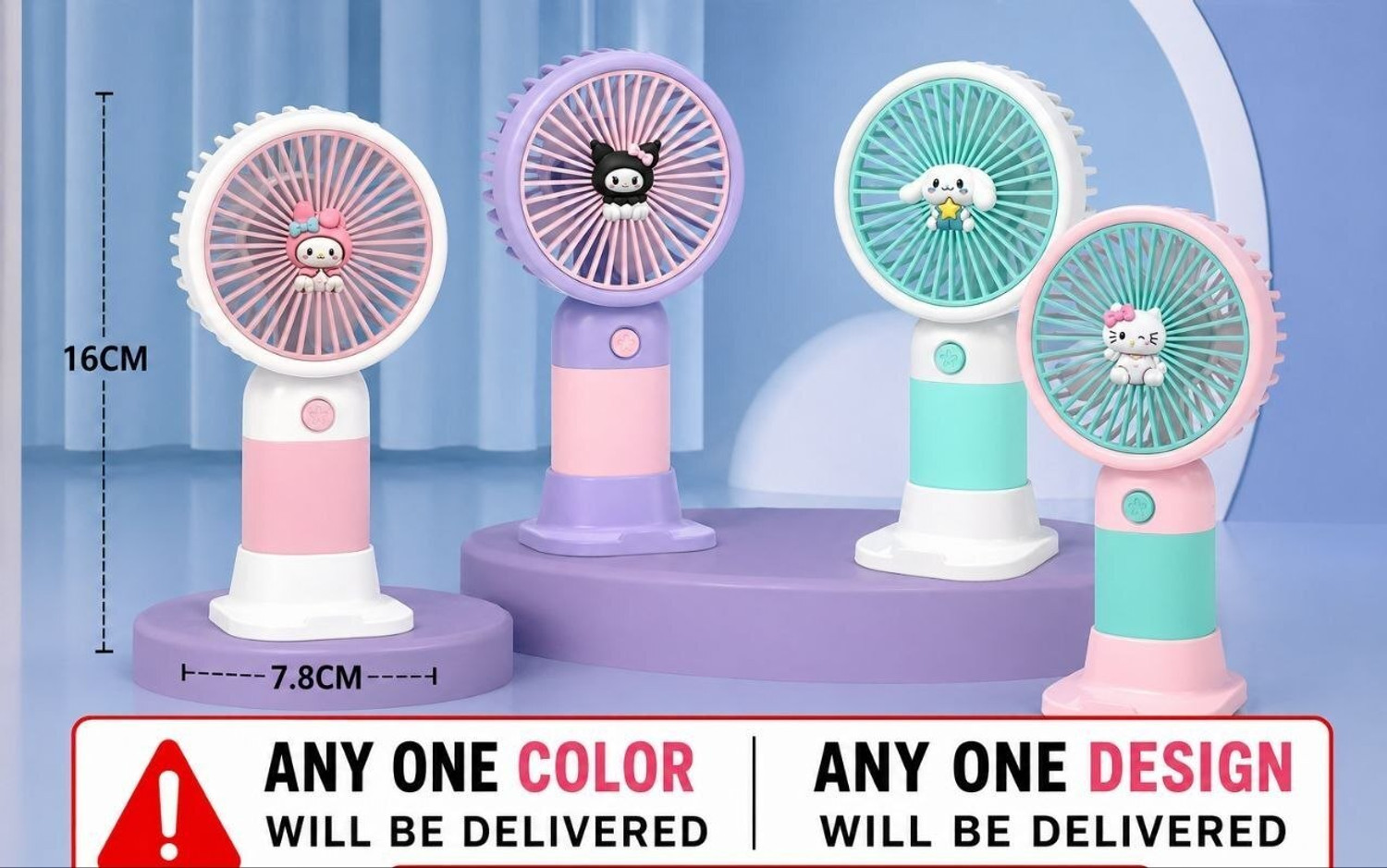 Image of YAKUNOX Mini Fan for Personal Use USB Rechargeable Cooling Fan Random Colour Anti Dust 90 mm Table Fan