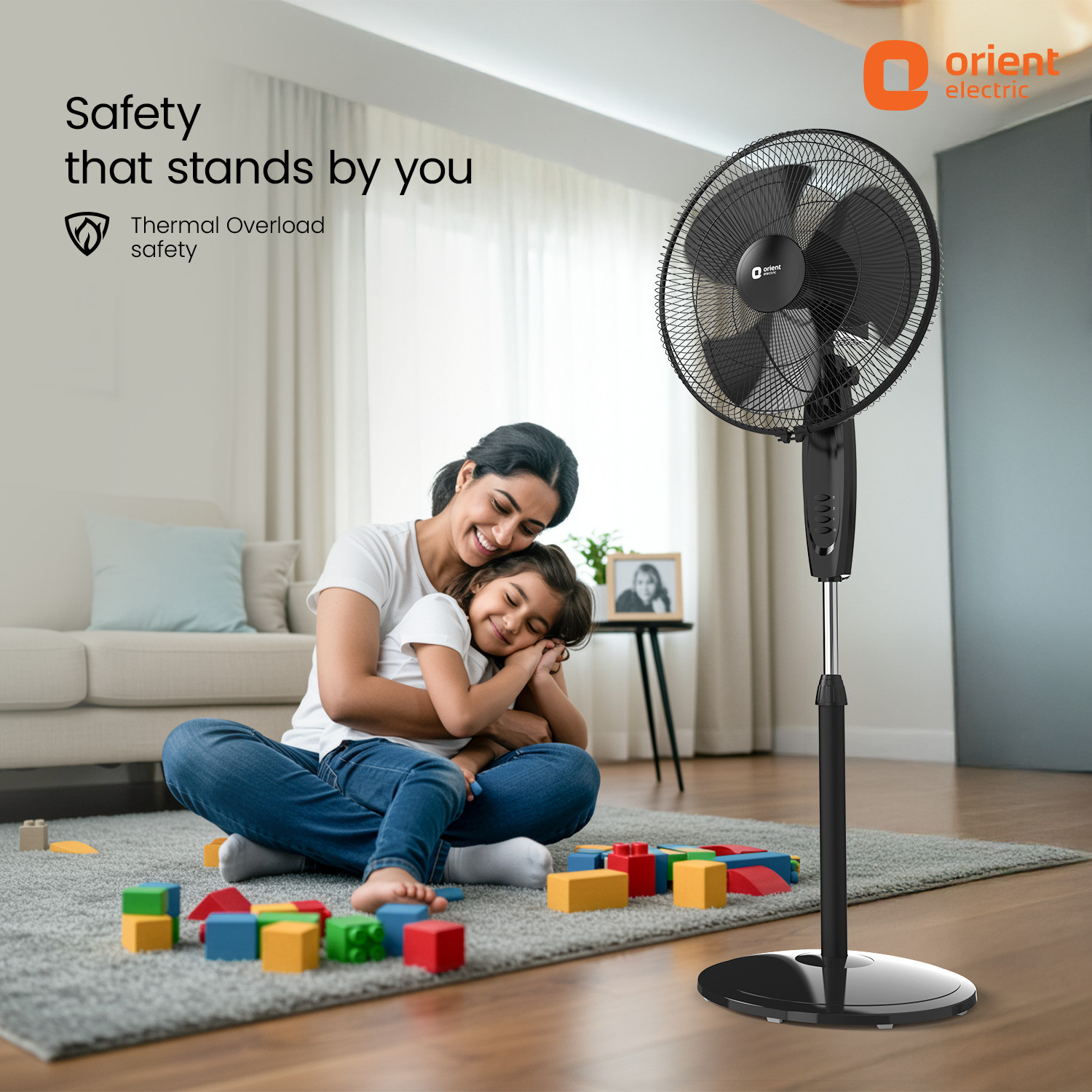 Image of Orient Electric Stand 87 HS with 2 Year Warranty Ultra High Speed 400 mm Pedestal Fan