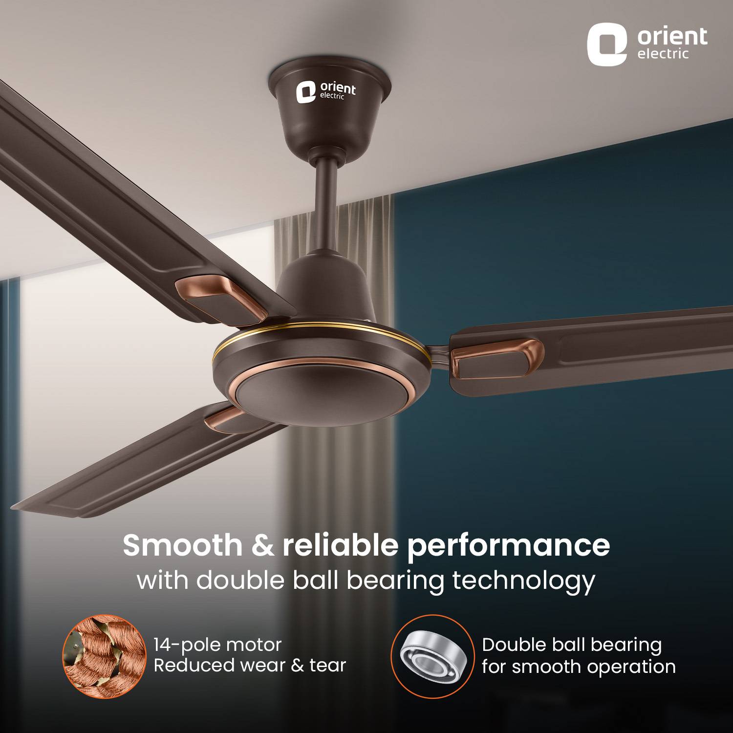 Orient Ujala Air Deco 1200mm Ceiling Fan - Image 5