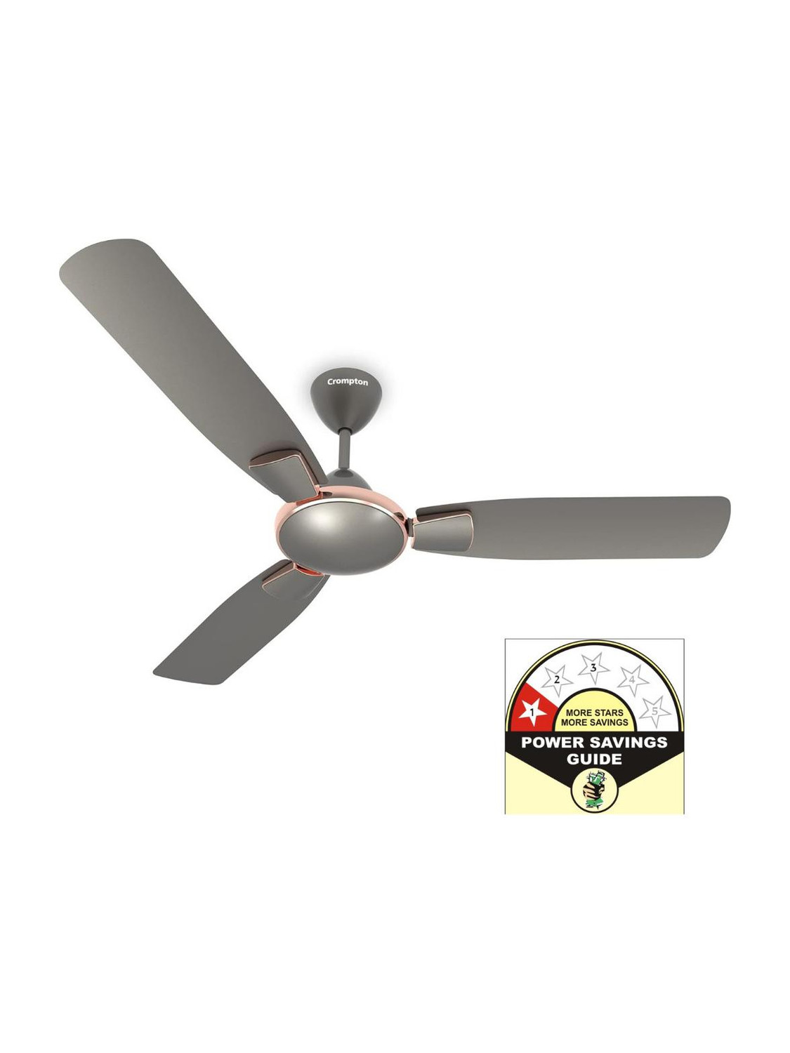 Image of Crompton Toro Warm Grey with 2 Year Warranty Anti Dust 1200 mm Ceiling Fan (1 Star | Warm Grey | Pack of 1)