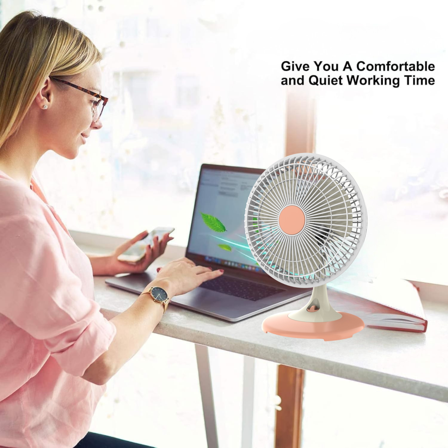 Image of YAROH 300mm(12Inch.) Mini AC Cooler Fan, Small Evaporative Air Table Fan For HomeQ446 Silent Operation 300 mm Table Fan