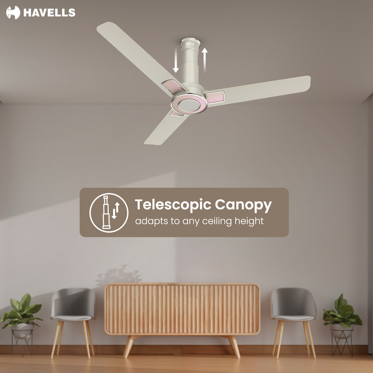 Image of HAVELLS Ioniq ES|Energy Efficient|Superior Air Delivery| Low Power Consumption|55W with 2 Year Warranty Energy Saving 1200 mm Ceiling Fan