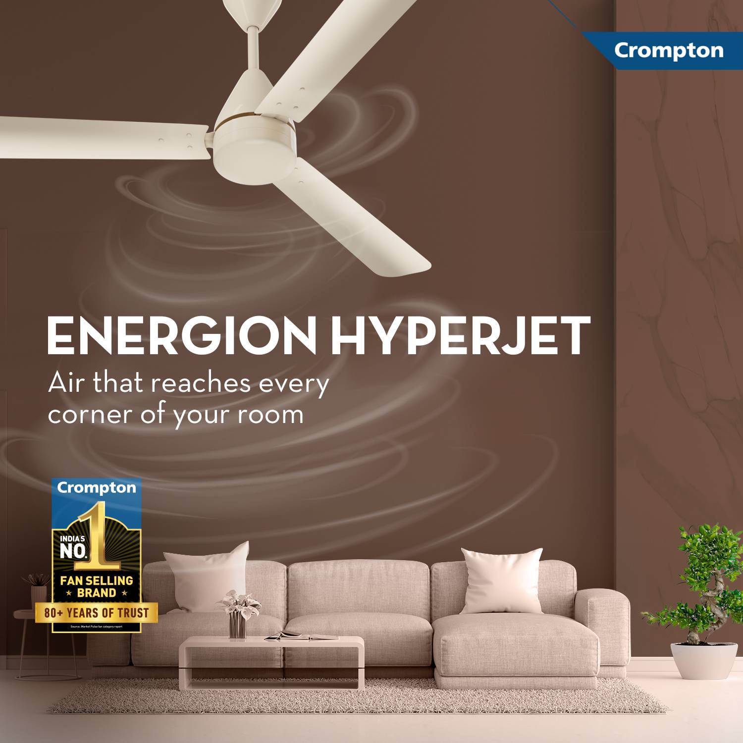 Crompton Energion Hyperjet 1200mm Ceiling Fan - Image 4