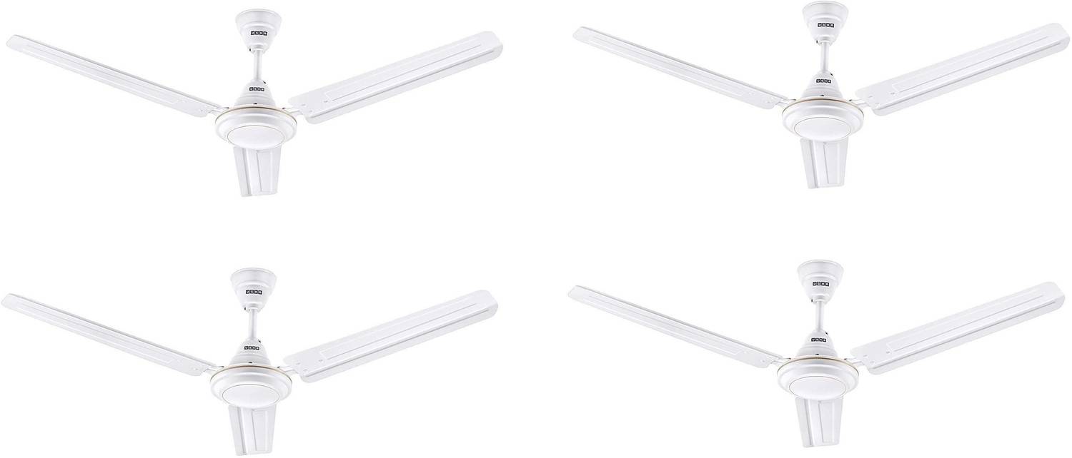 USHA Racer (1 Star) Pack of 4 with 2 Year Warranty 1200 mm Ceiling Fan