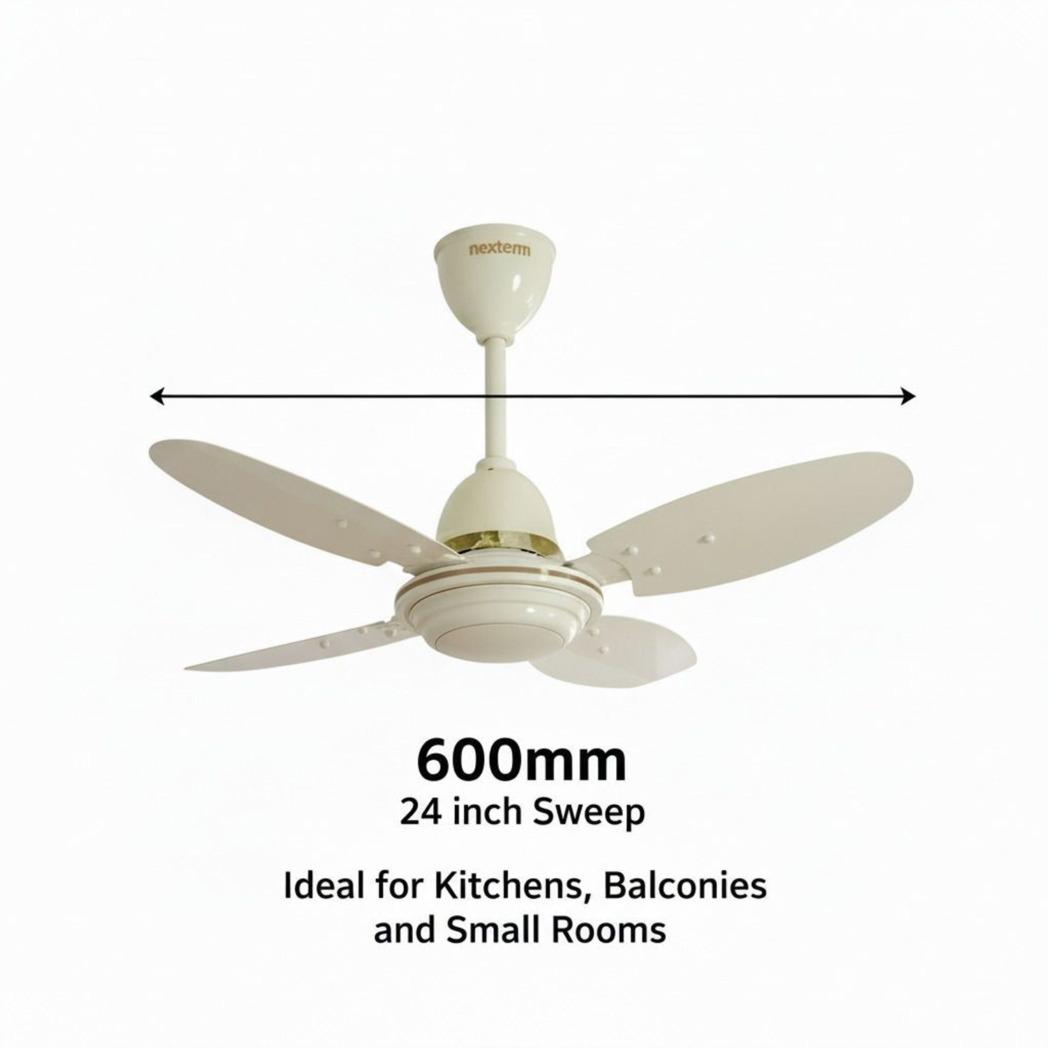 Image of Nexterm FAN Ivery 15 with 2 Year Warranty Anti Rust, High Air Delivery 600 mm Ceiling Fan