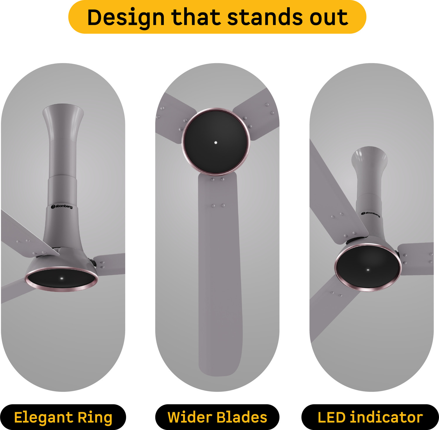 Image of Atomberg Studio Ventra|Advance Air+ Technology|Low Noise| with 5 Year Warranty BLDC Motor with Remote 1200 mm Ceiling Fan