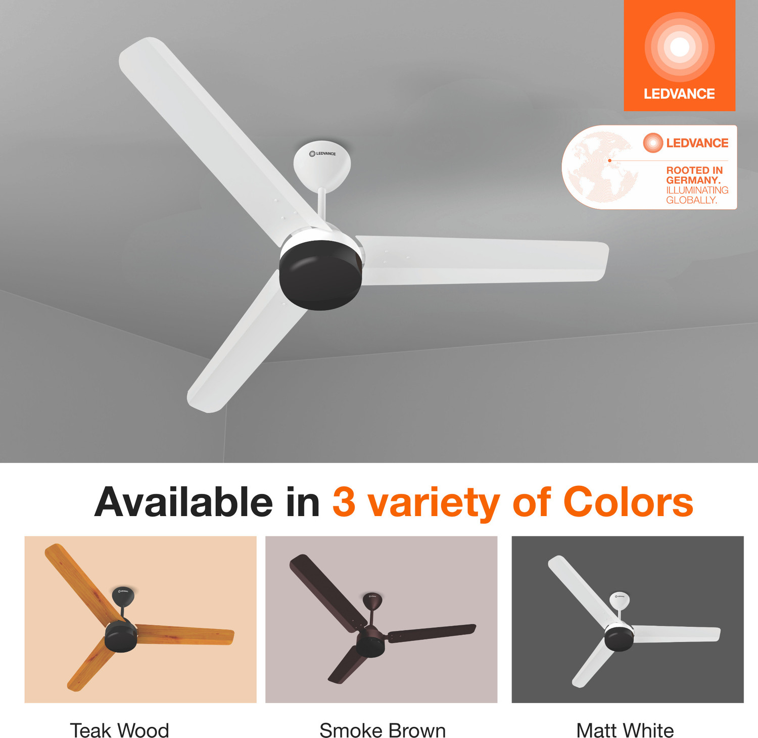 Image of ledvance Aero Master Supreme Ceiling Fan | For Rooms & Bedrooms | 5 Star BLDC Ceiling Fan with 3 Year Warranty Energy Saving 1200 mm Ceiling Fan