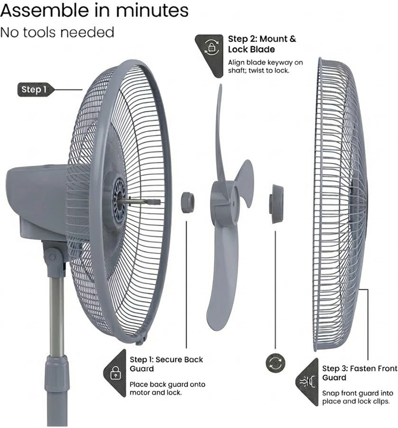 Image of Fogger Wind Speed Electric Stand Fan Wind Speed | Adjustable Height | Silent Operation with 2 Year Warranty High Air Delivery, Silent Operation 400 mm Pedestal Fan