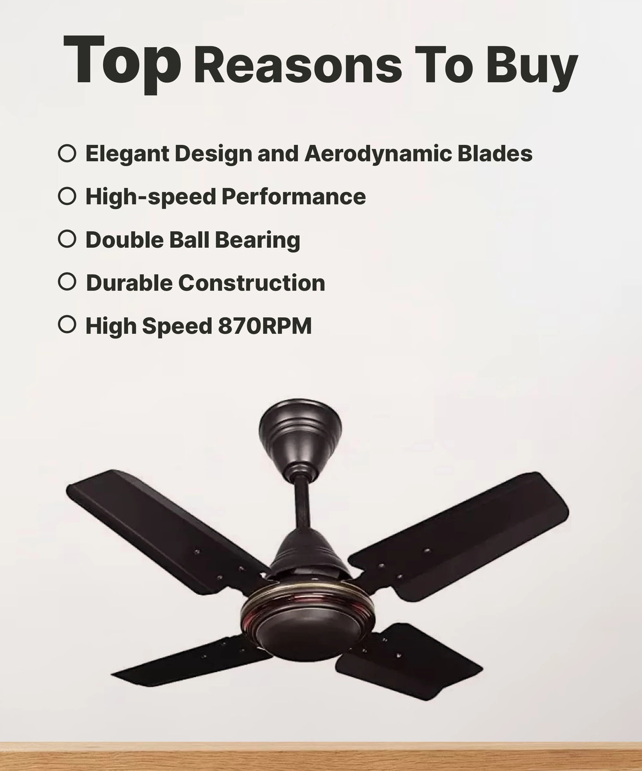 Image of HANEUL HN 001 | 4 Blade | High Speed | Economy with 1 Year Warranty Ultra High Speed 600 mm Ceiling Fan