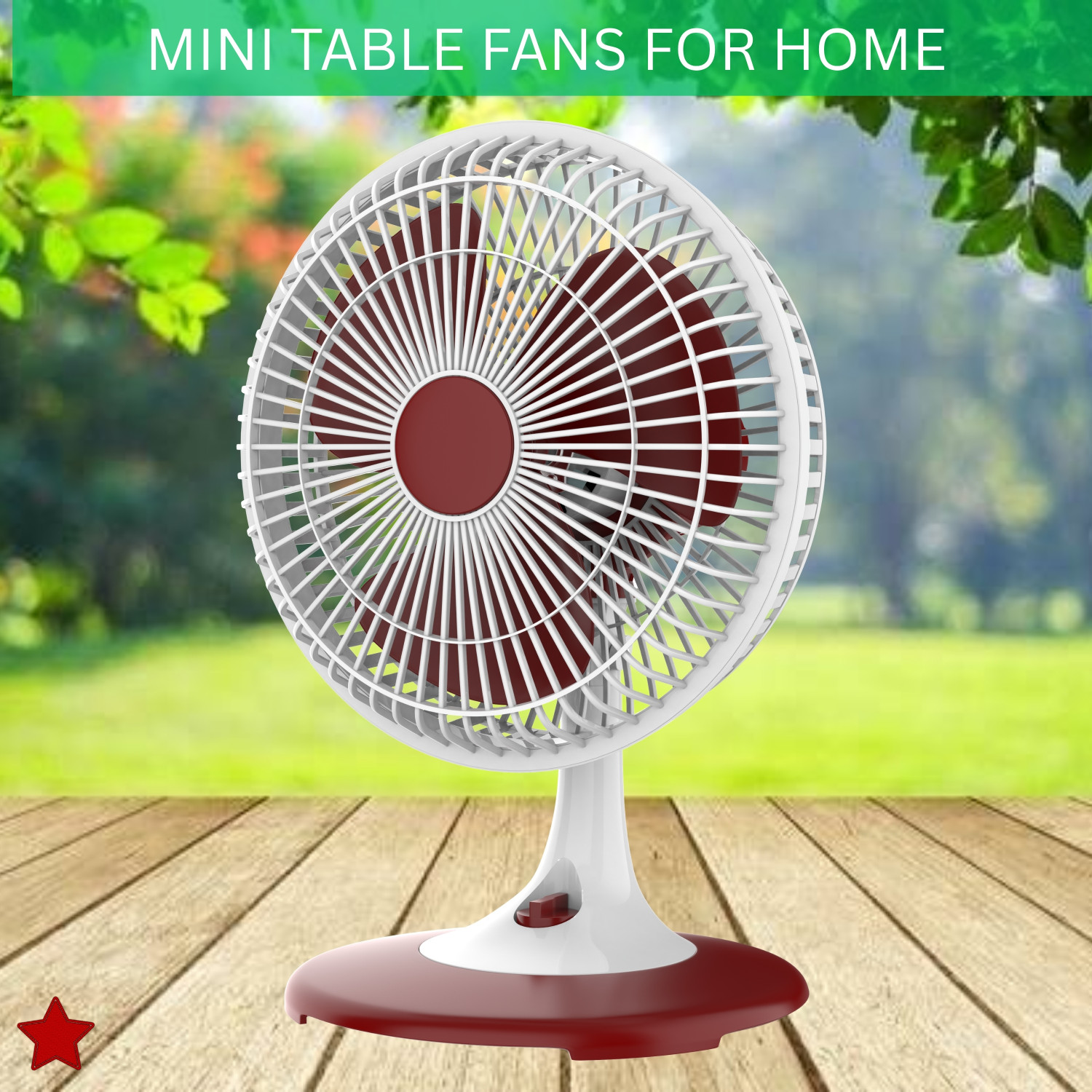 Image of YAROH 300mm(12Inch.) Mini AC Cooler Fan, Small Evaporative Air Table Fan For HomeE188 Silent Operation 300 mm Table Fan