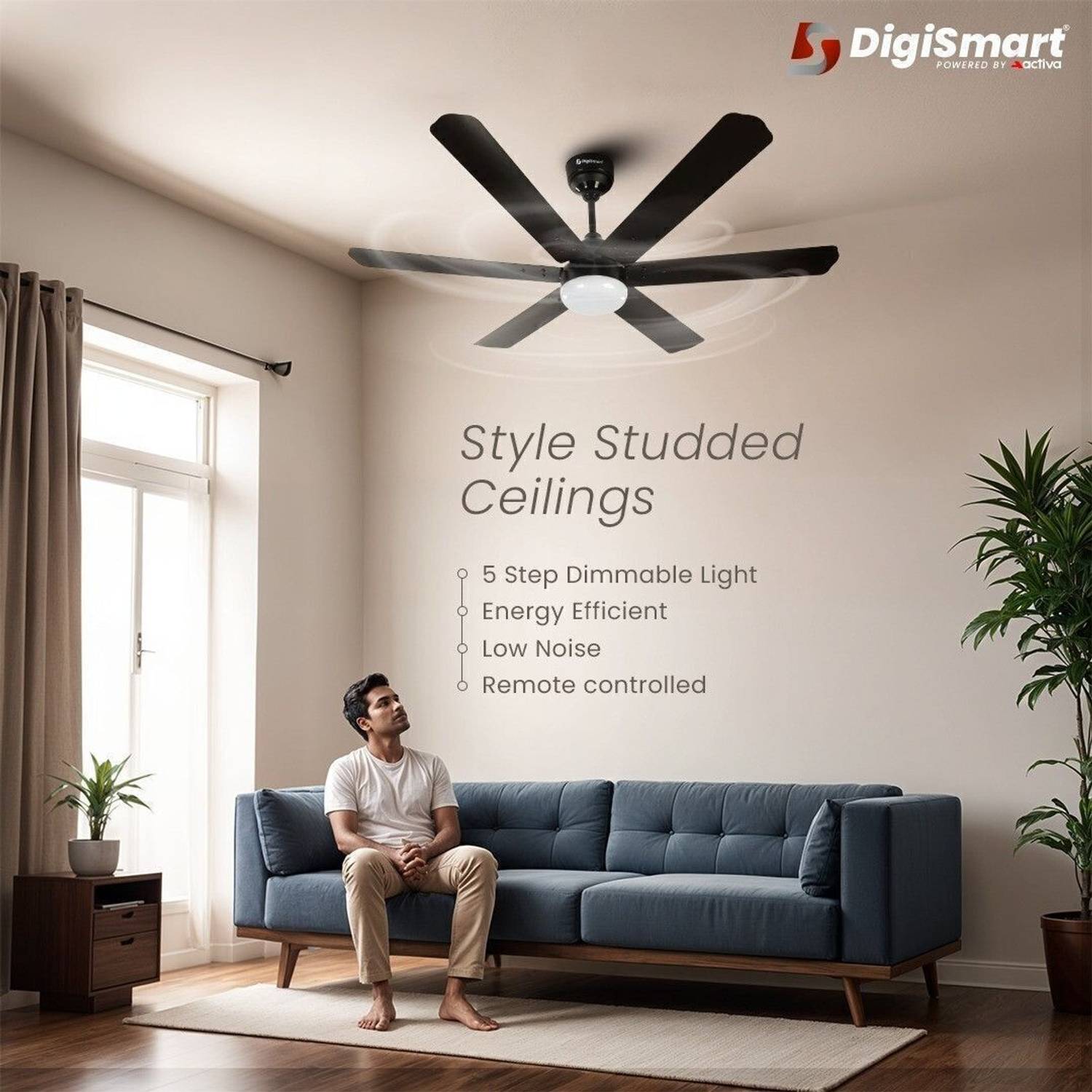 DIGISMART AUTUM HEXA 1200mm Ceiling Fan - Image 4