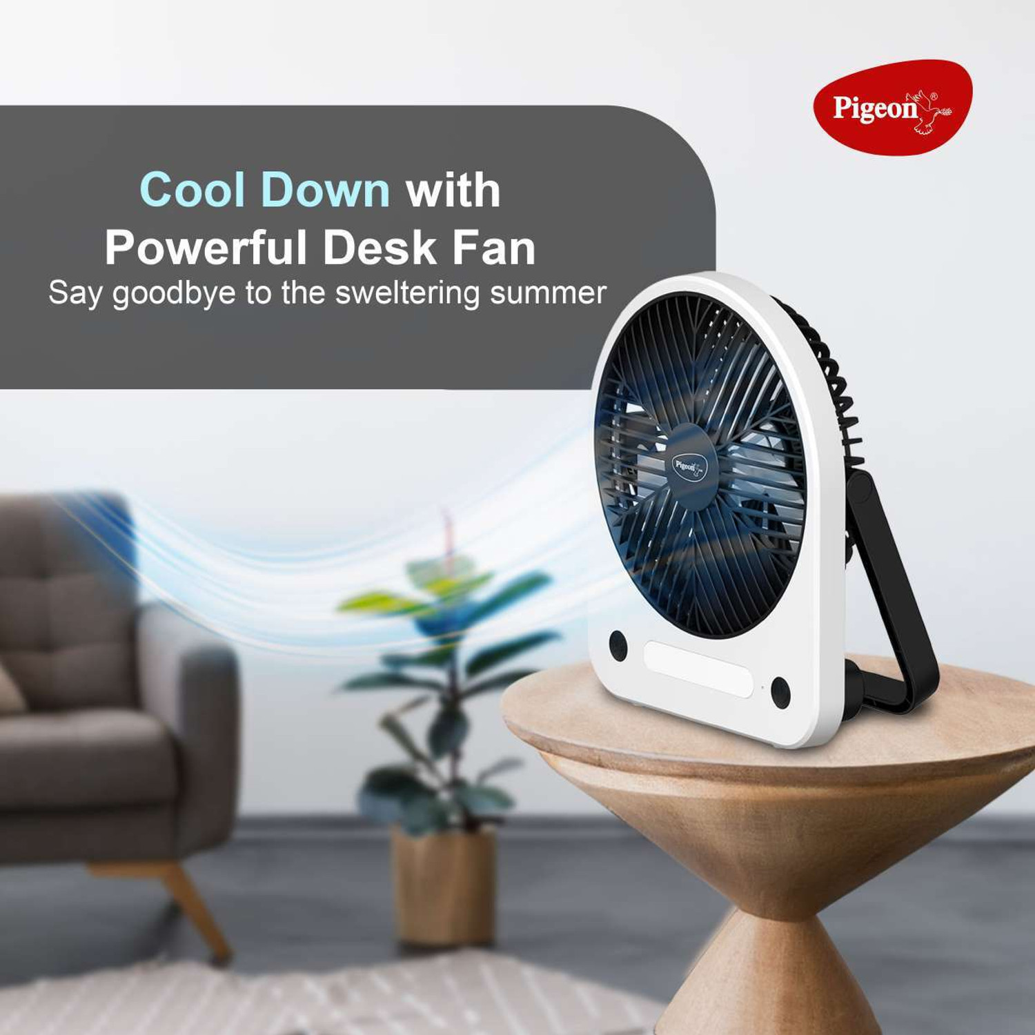 Image of Pigeon Wave with 1 Year Warranty 152 mm Table Fan