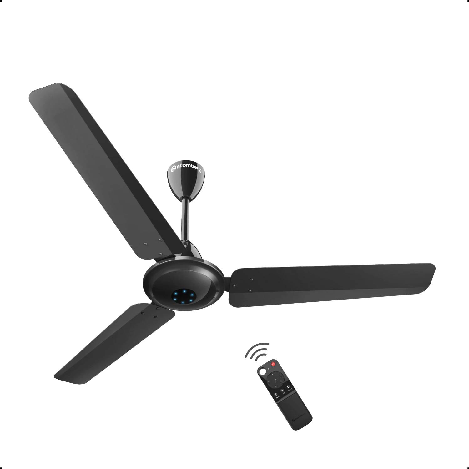 Atomberg Ikano Remote Controlled|High Air Delivery|LED Speed|Power Saving|Timeless Design with 3 Year Warranty BLDC Motor with Remote 1200 mm Ceiling Fan