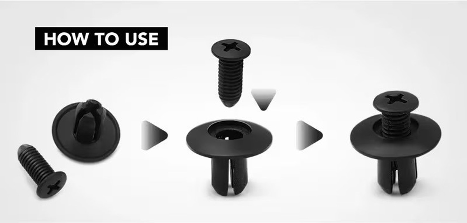Image of SUNNIFA 50PC Automotive Plastic Retainer Clips Car Bumper Fastener (Push Fit)