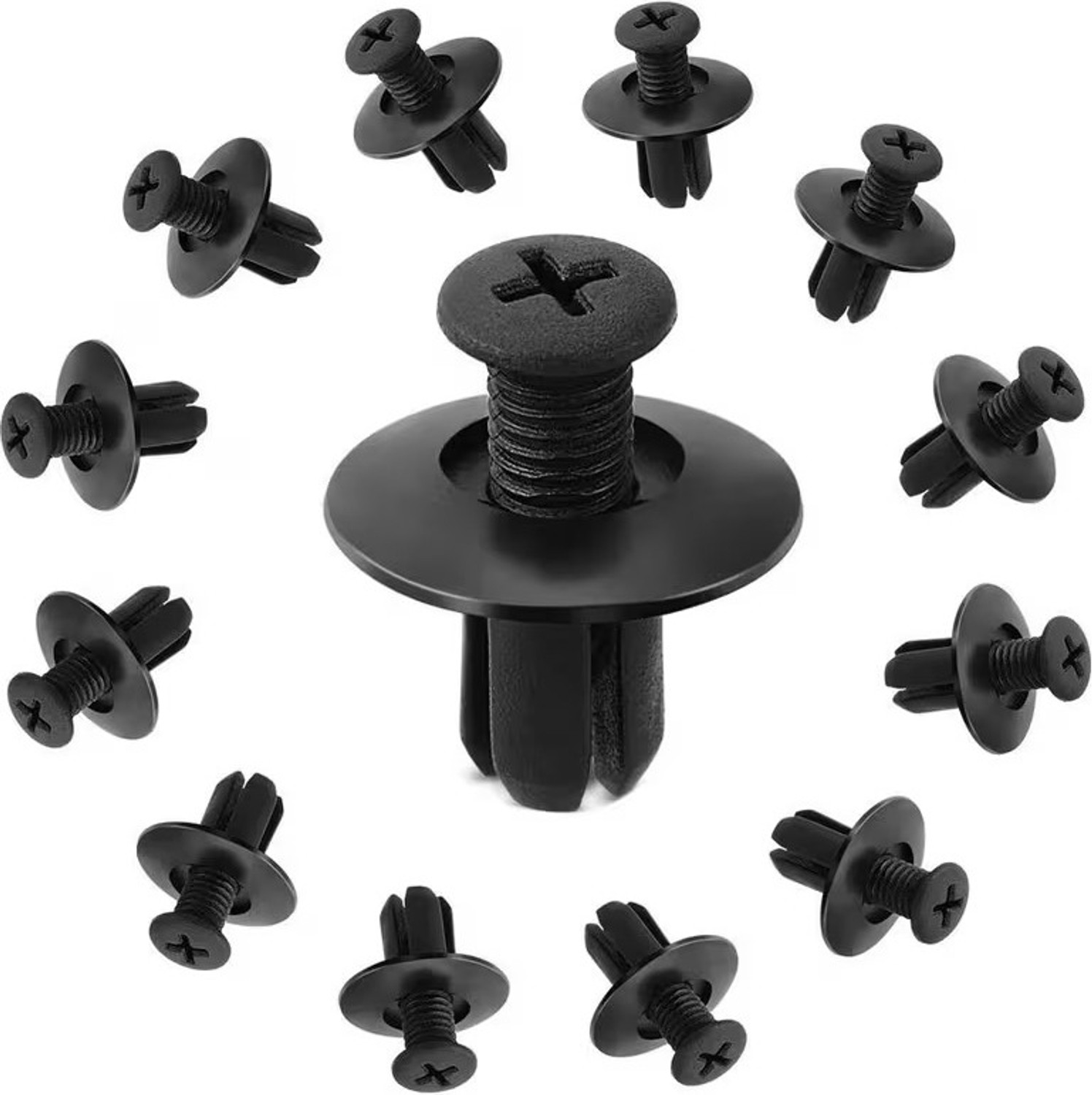 Image of SUNNIFA 50PC Automotive Plastic Retainer Clips Car Bumper Fastener (Push Fit)