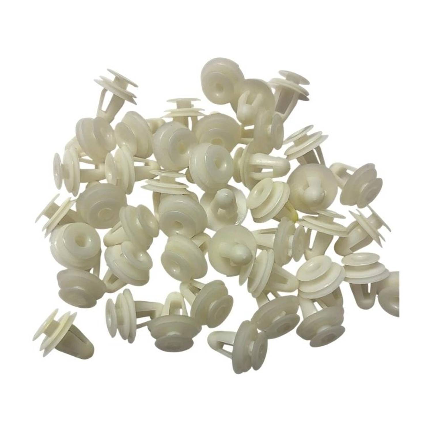 ARK White Universal Push-Type Car Button |Secure Bumper, Roof, Fender, Mat &Door Pad Fastener
