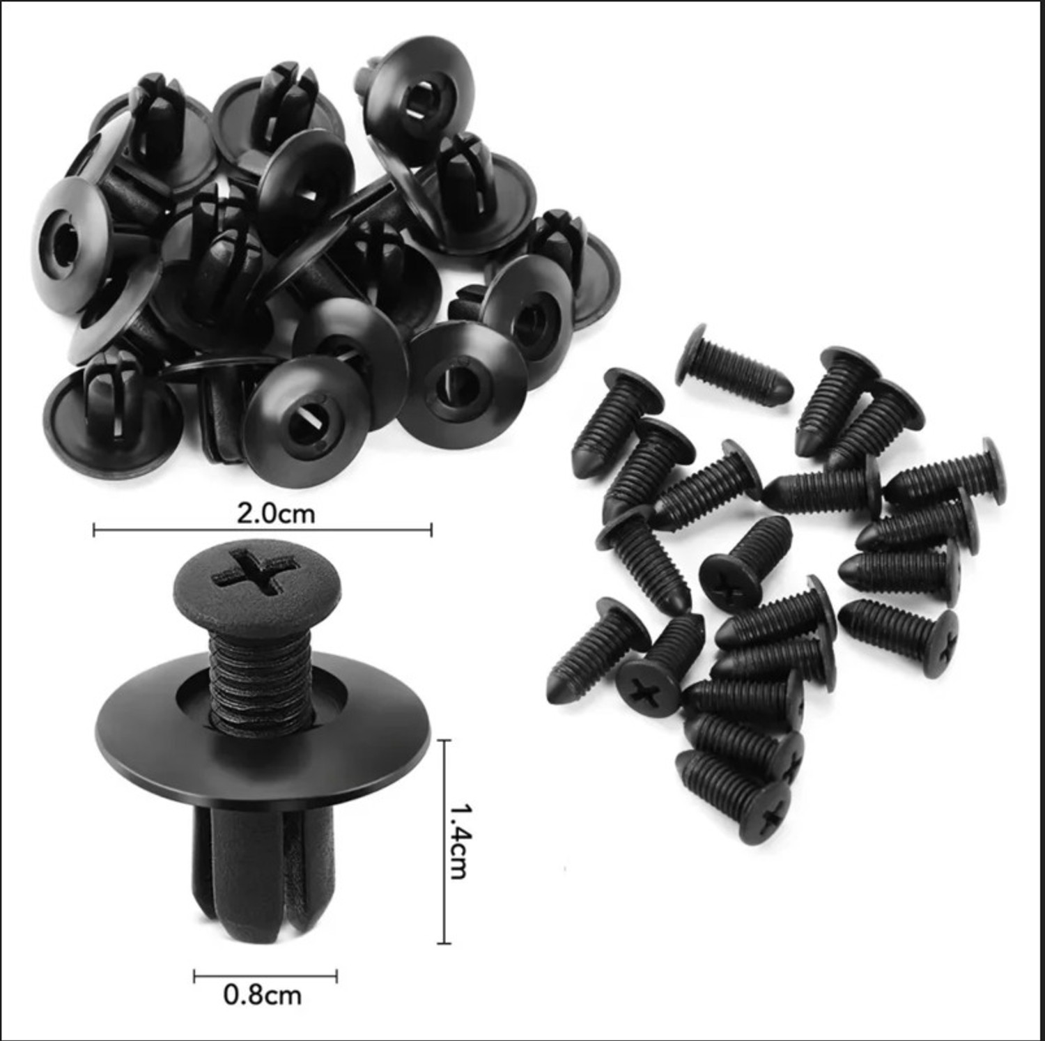 Image of SUNNIFA 50PC Automotive Plastic Retainer Clips Car Bumper Fastener (Push Fit)