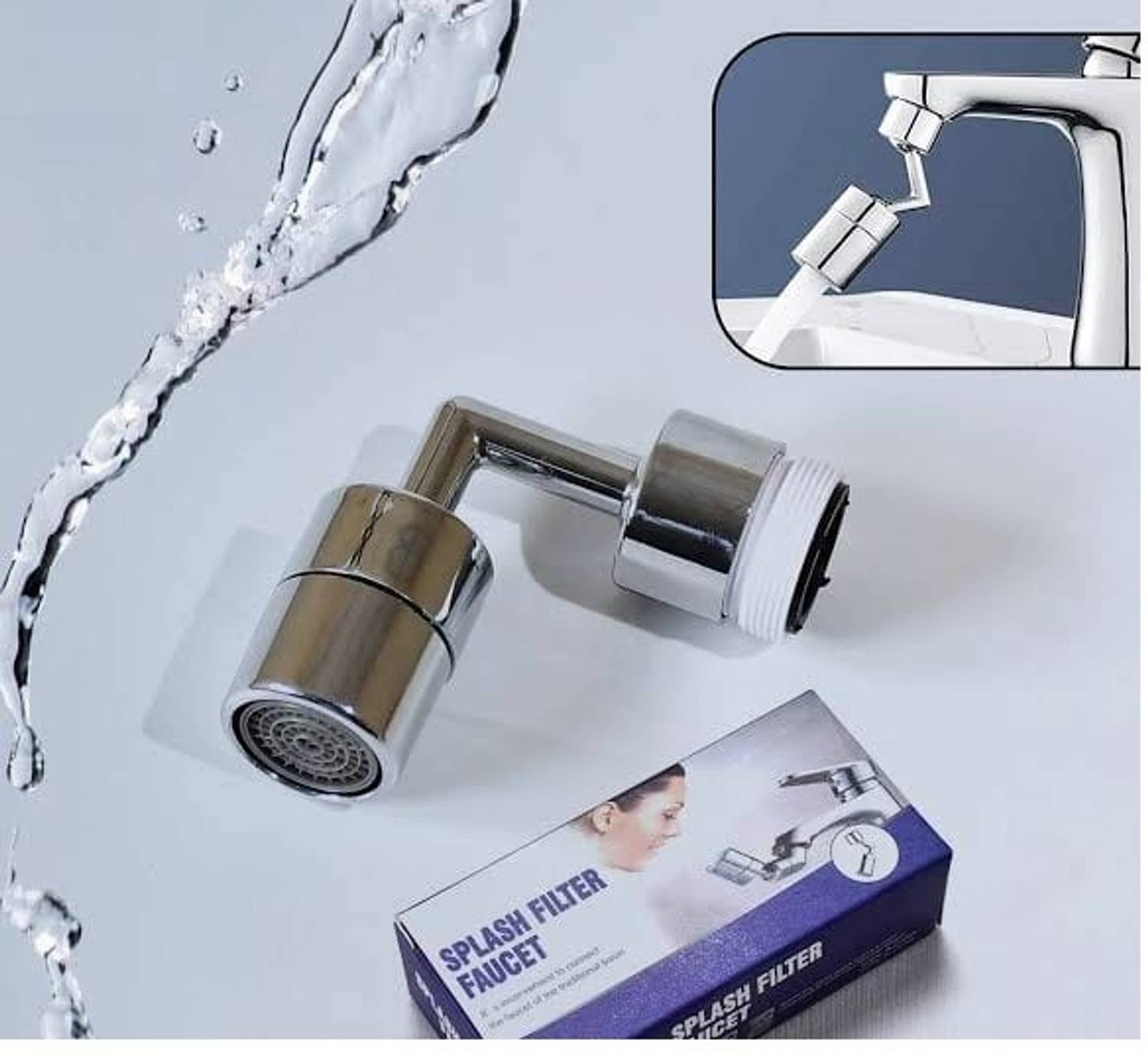 ARKONNECT 360° Rotating Splash Filter Faucet | Water Saving Tap Extender Faucet Nozzle