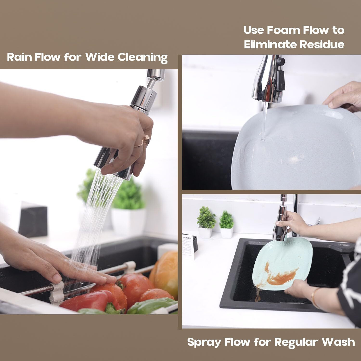 Image of Lorazzo Tap Extension for Kitchen Sink, Kitchen Accessories Items for Home Faucet Nozzle