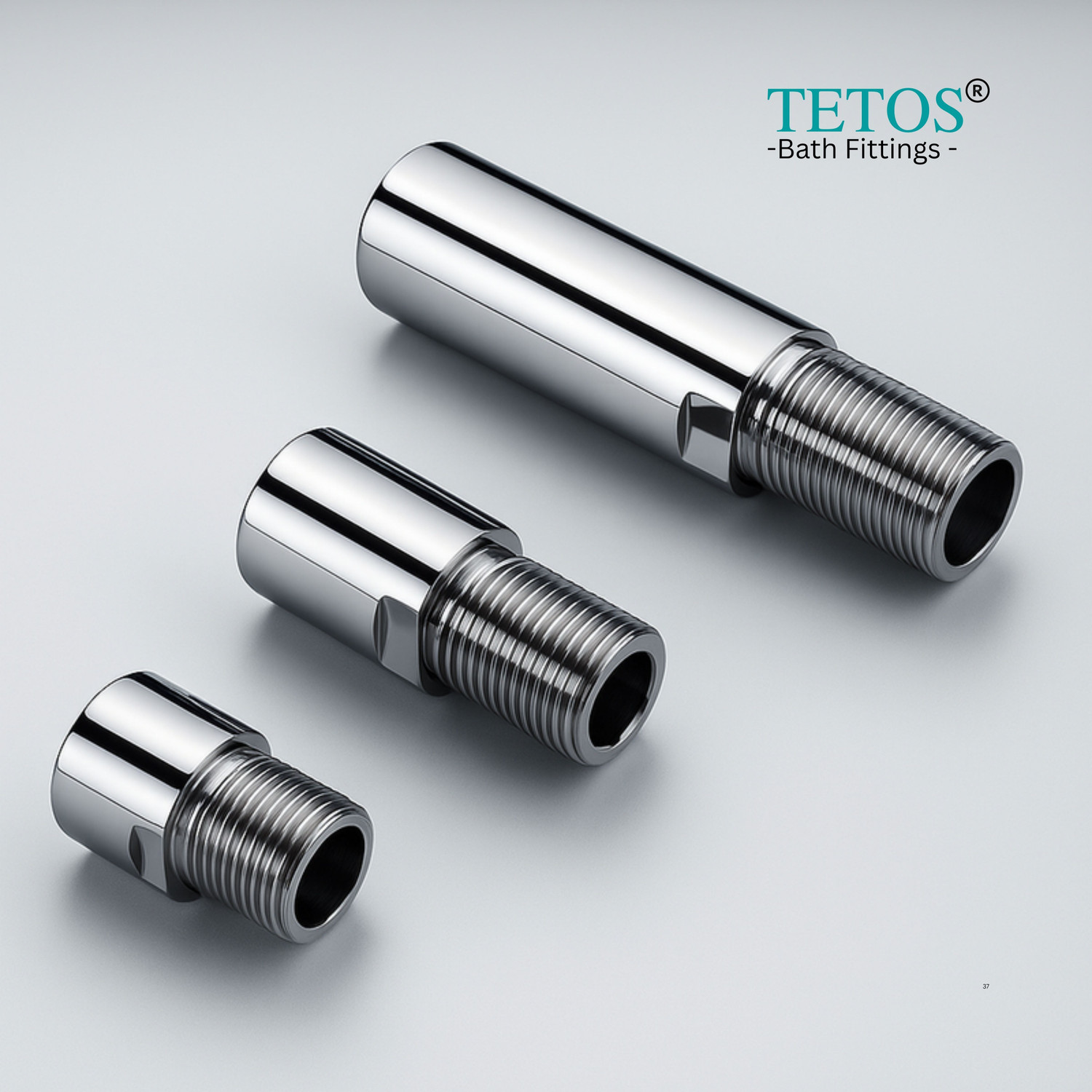 Image of Tetos Stainless Steel 1.5 Inch Extension Nipple for Pipe Fittings (Pack of 15) Faucet Nozzle