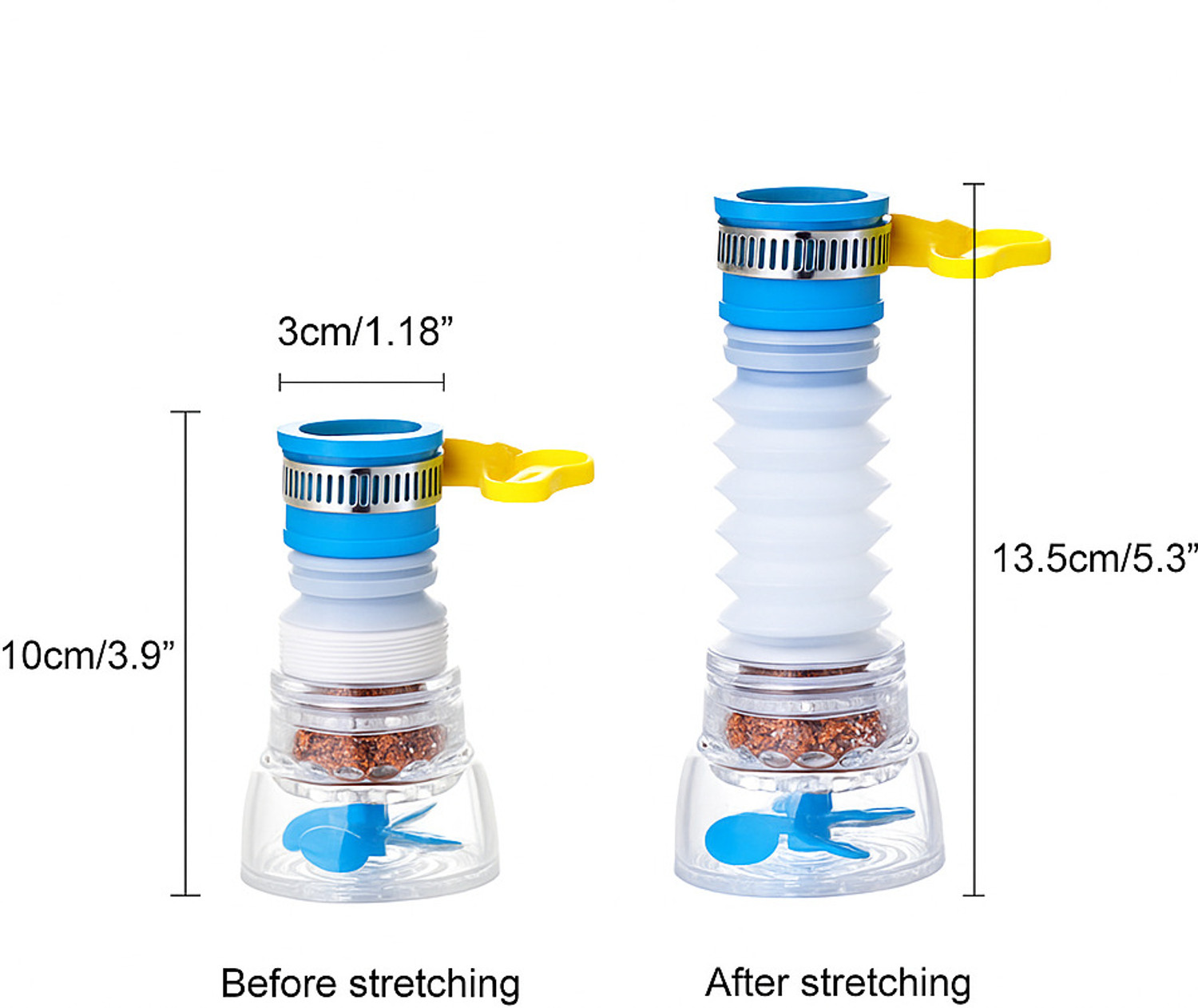 Image of KBART by N pack of 3 Water Saving Head Faucet Adjustable Tap Mount Water Filter Health Faucet