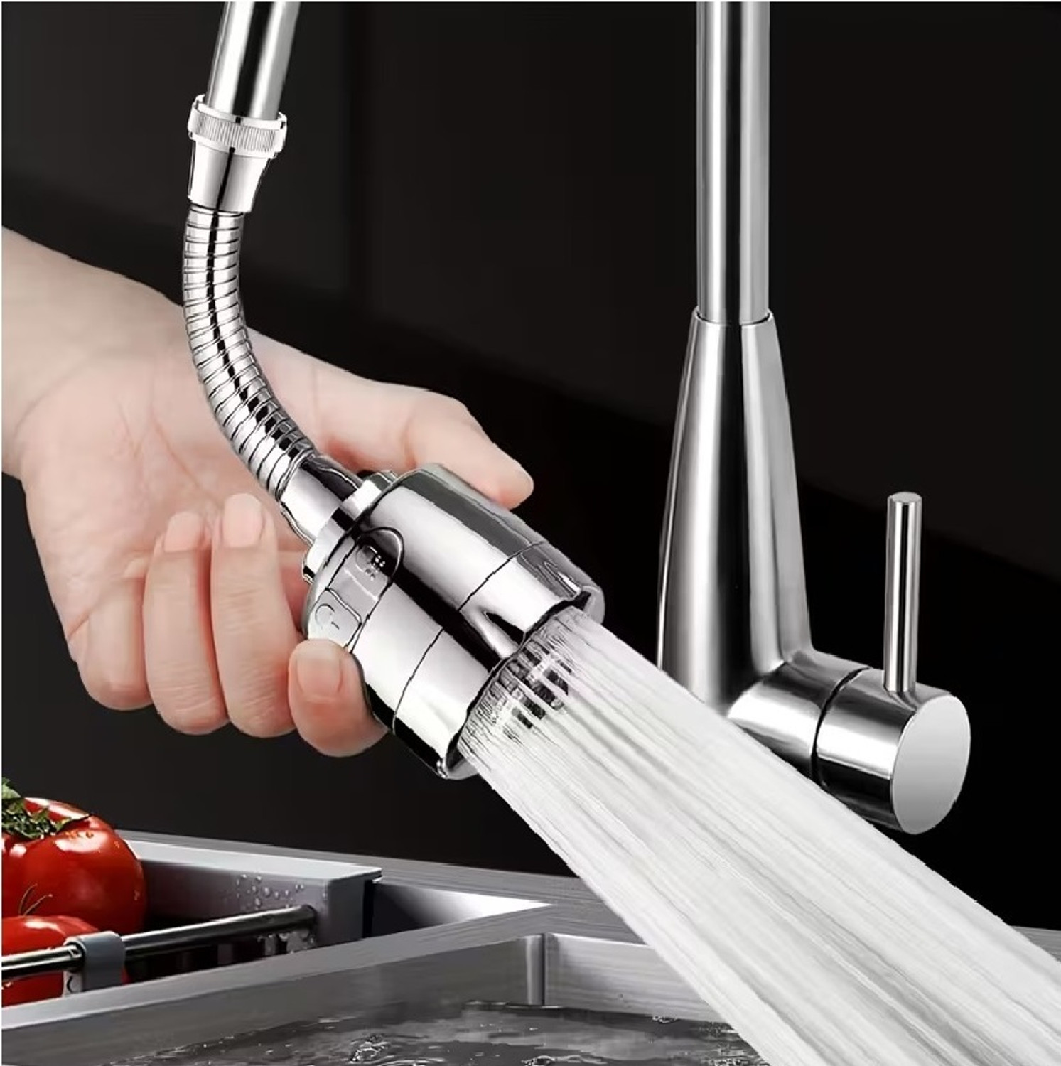 Image of Camriz Tap Extender for Kitchen Sink 360 Flexible Faucet Extension Attachment Faucet Nozzle