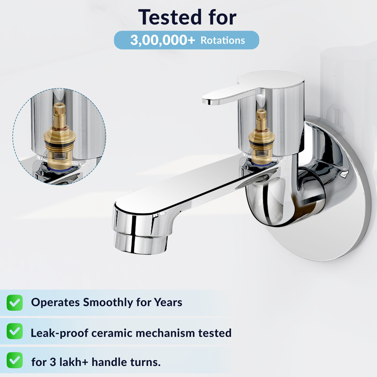 Image of Plantex Spindle for Tap /Brass Ceramic Disc Cartridge Quarter Turn 2 inch for Bathroom Tap Faucet Spindle