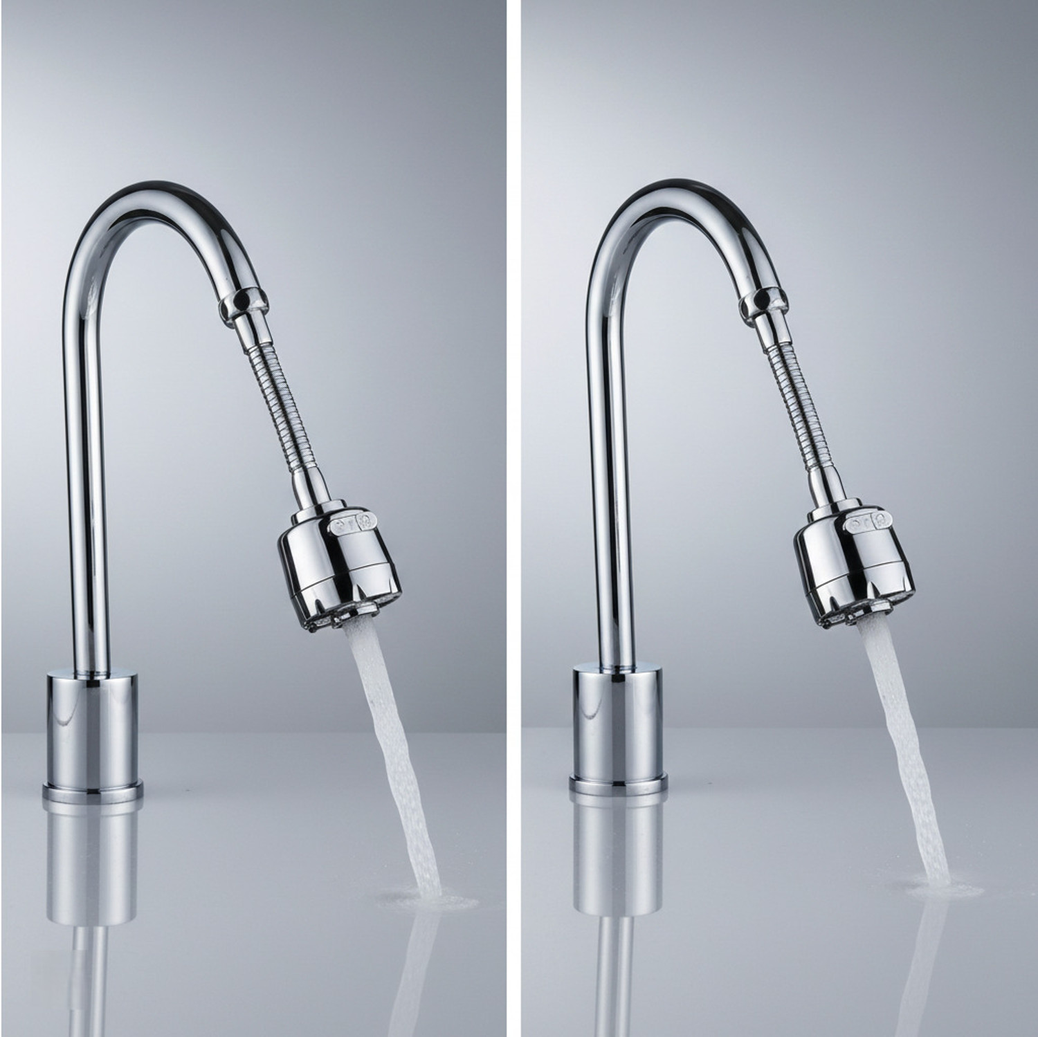 Image of Clinton Tap Extender for Kitchen Sink 360 Flexible Faucet Extension Attachment-Set of 2 Faucet Nozzle