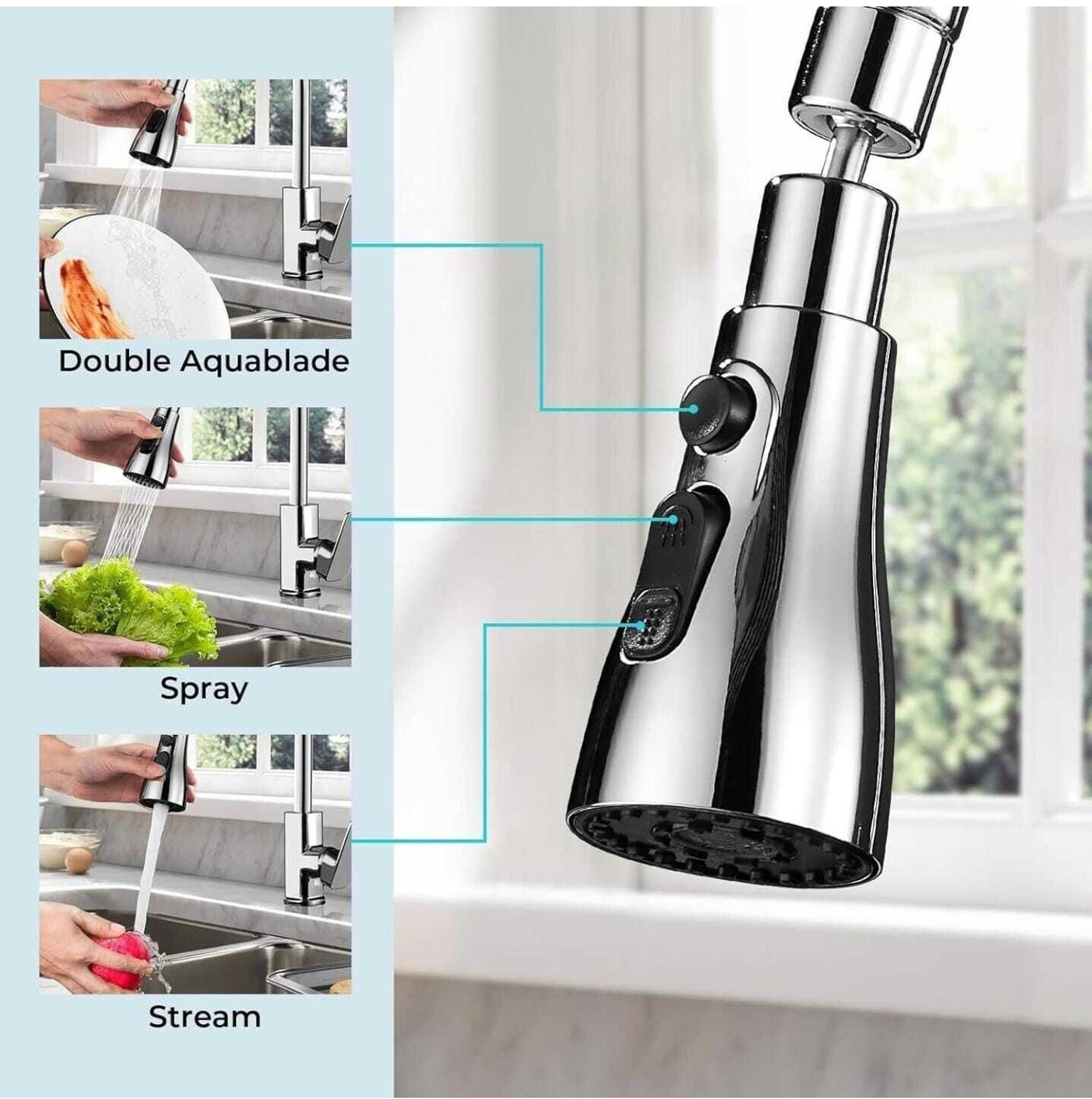 Image of ADFLOW Standard Tab Extender For Kitchen Sink Faucet Nozzle