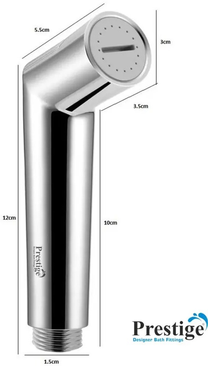 Image of Prestige (ABS) Health Faucet with 1 mtr Flexible SS Tube and Wall Hook Health Faucet