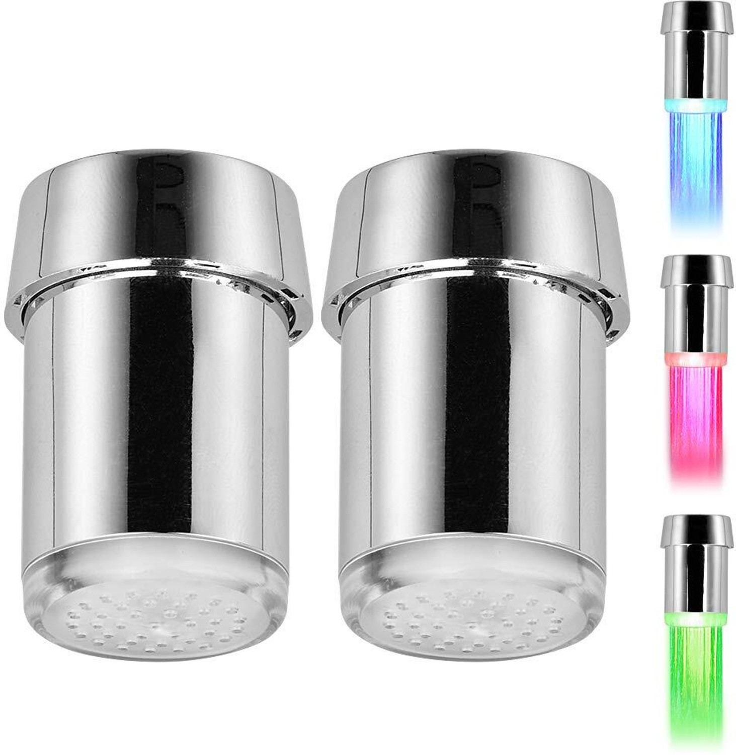 Image of SIGMASTONE LED Faucet Light for Bathroom & Kitchen, No Batteries Needed (Pack of 2) Bib Tap Faucet (Single Handle Installation Type)