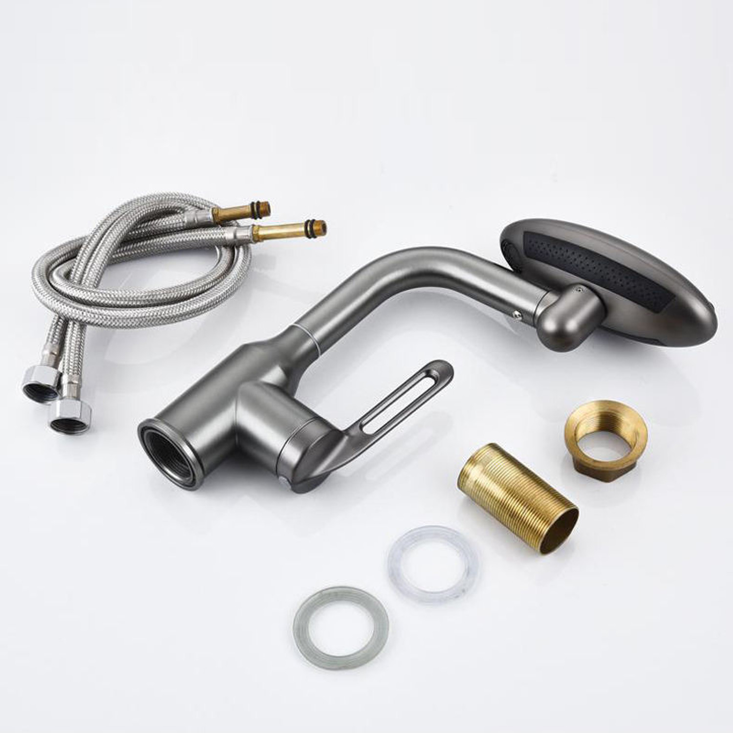 Image of WAGKOVA by NA Brass Sink Tap Faucet with 360 Degree Flexible Silicon Swivel Bib Tap Faucet
