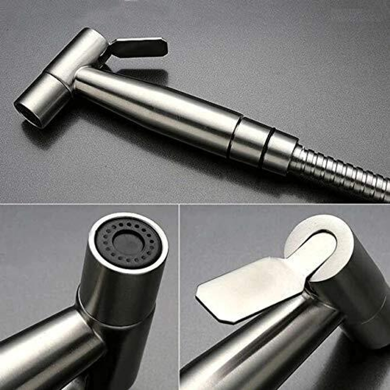 Image of Superex Stainless Steel Health Faucet for Bathroom, Toilet Jet Spray Gun Health Faucet (Spout Installation Type)
