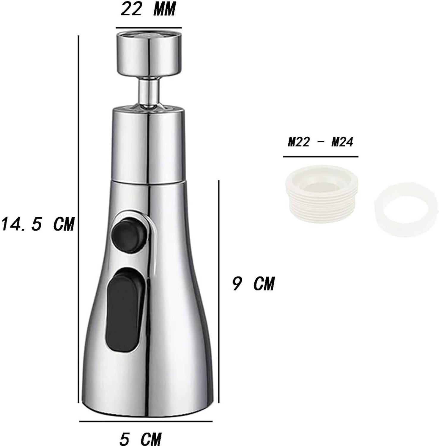 KEMLOZE 360° Rotating Faucet Splash Head - Image 3